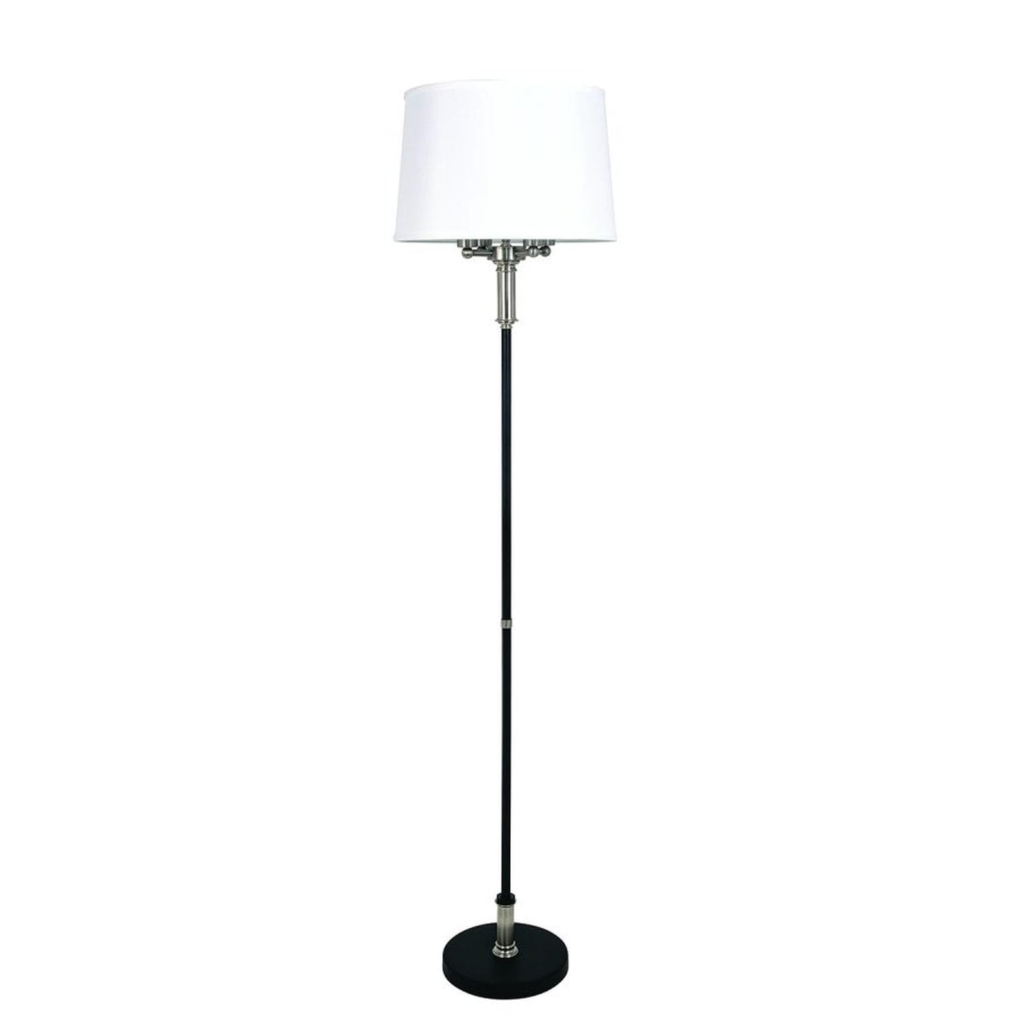Alpine Floor Lamp - A702-BLK/SN - Black/Satin Nickel by House of Troy