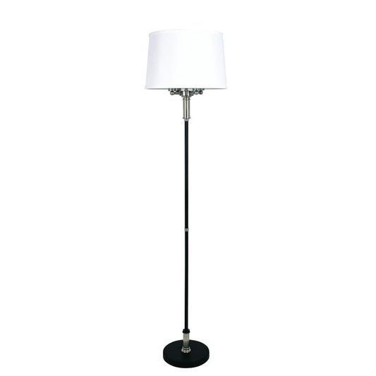 Alpine Floor Lamp - A702-BLK/SN - Black/Satin Nickel by House of Troy