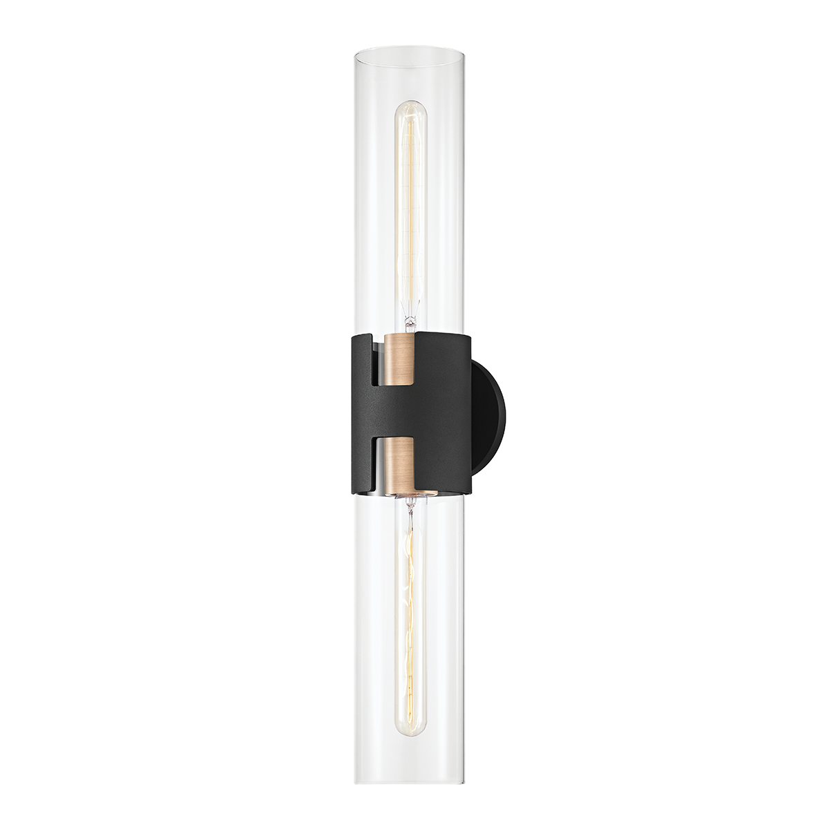 Amado Wall Sconce - 2-Light - Patina Brass/Textured Black - Troy Lighting B3232-PBR/TBK
