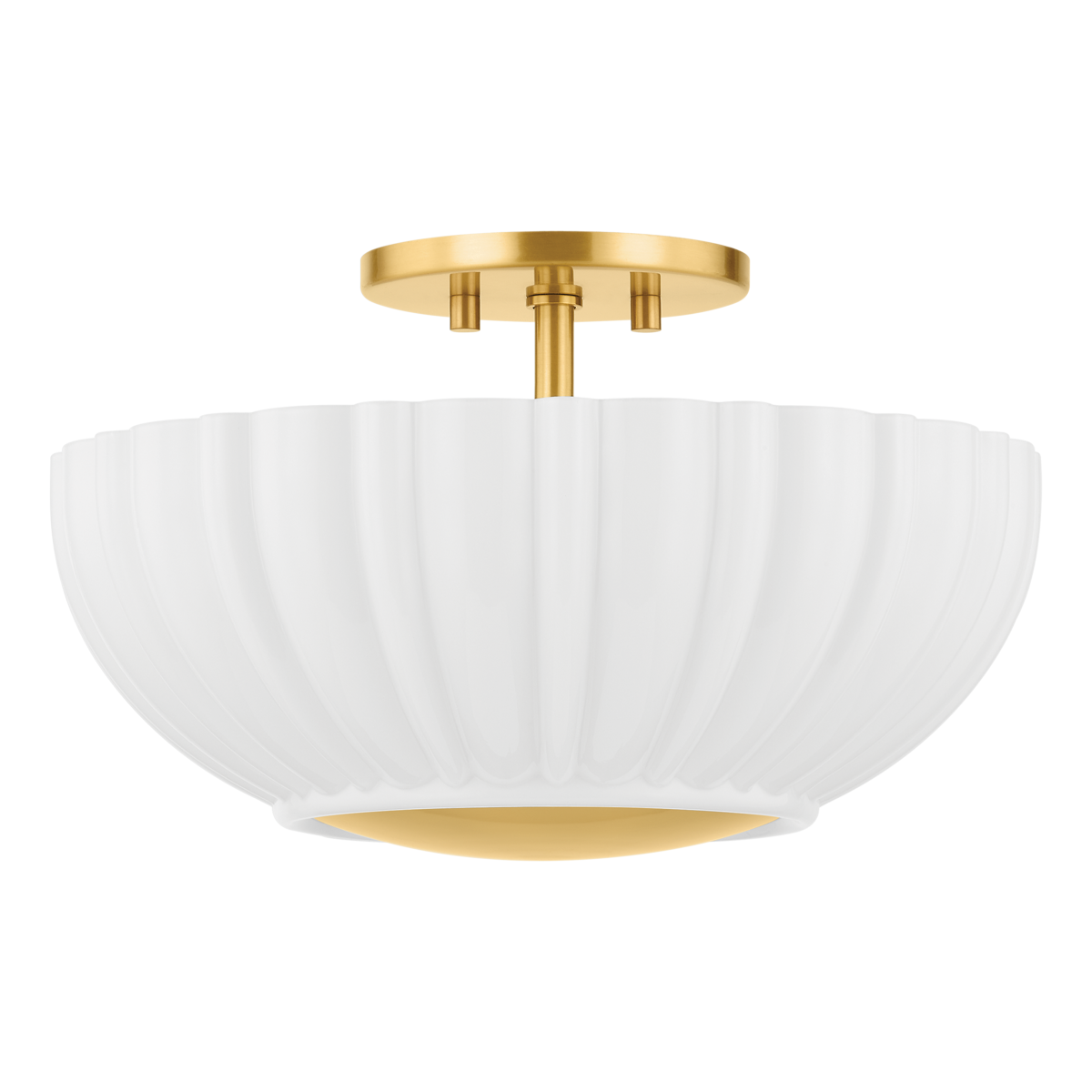 Anne Flush Mount - 2-Light - Aged Brass - Mitzi H966502-AGB