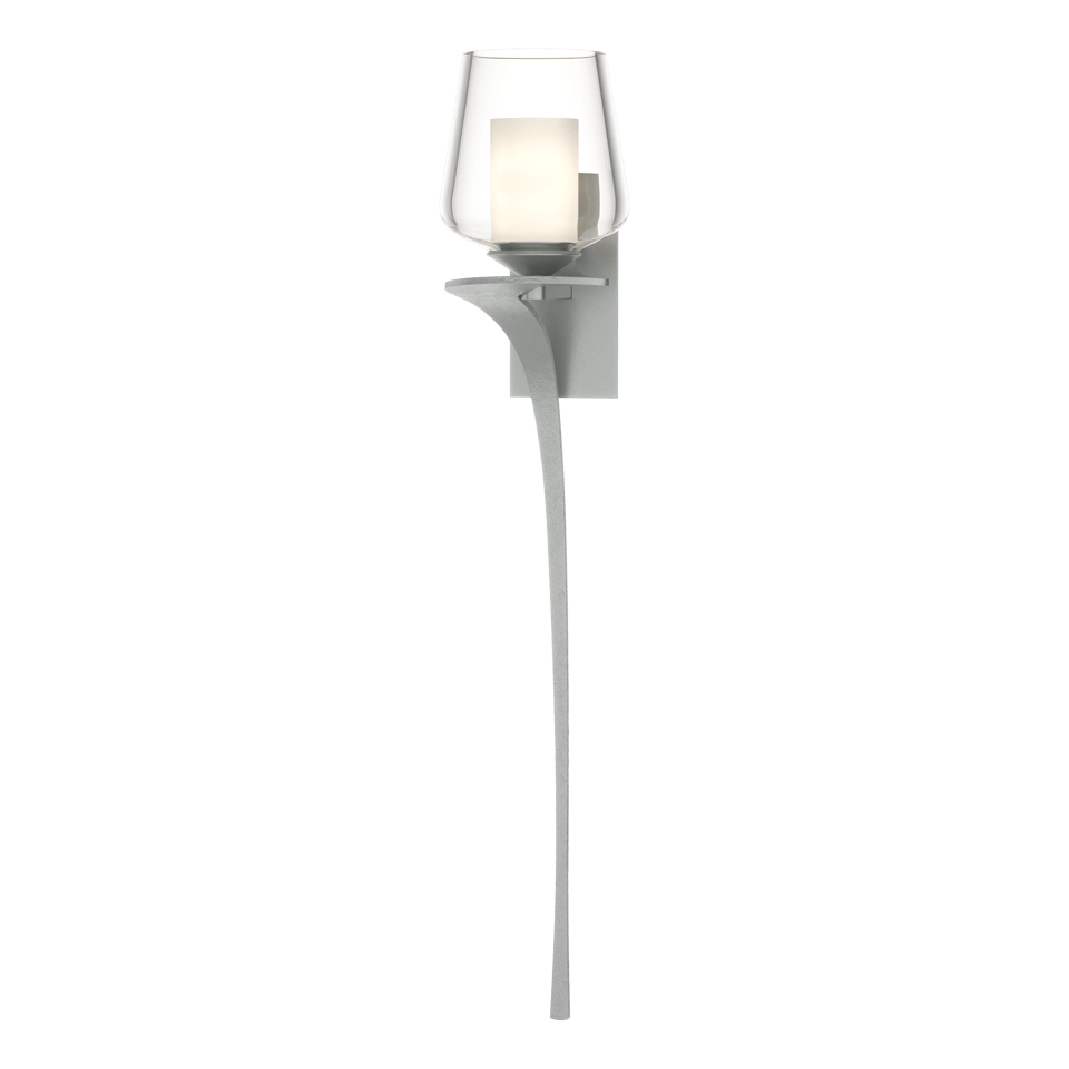 Antasia Double Glass 1-Light Sconce - Vintage Platinum - Left-Facing by Hubbardton Forge