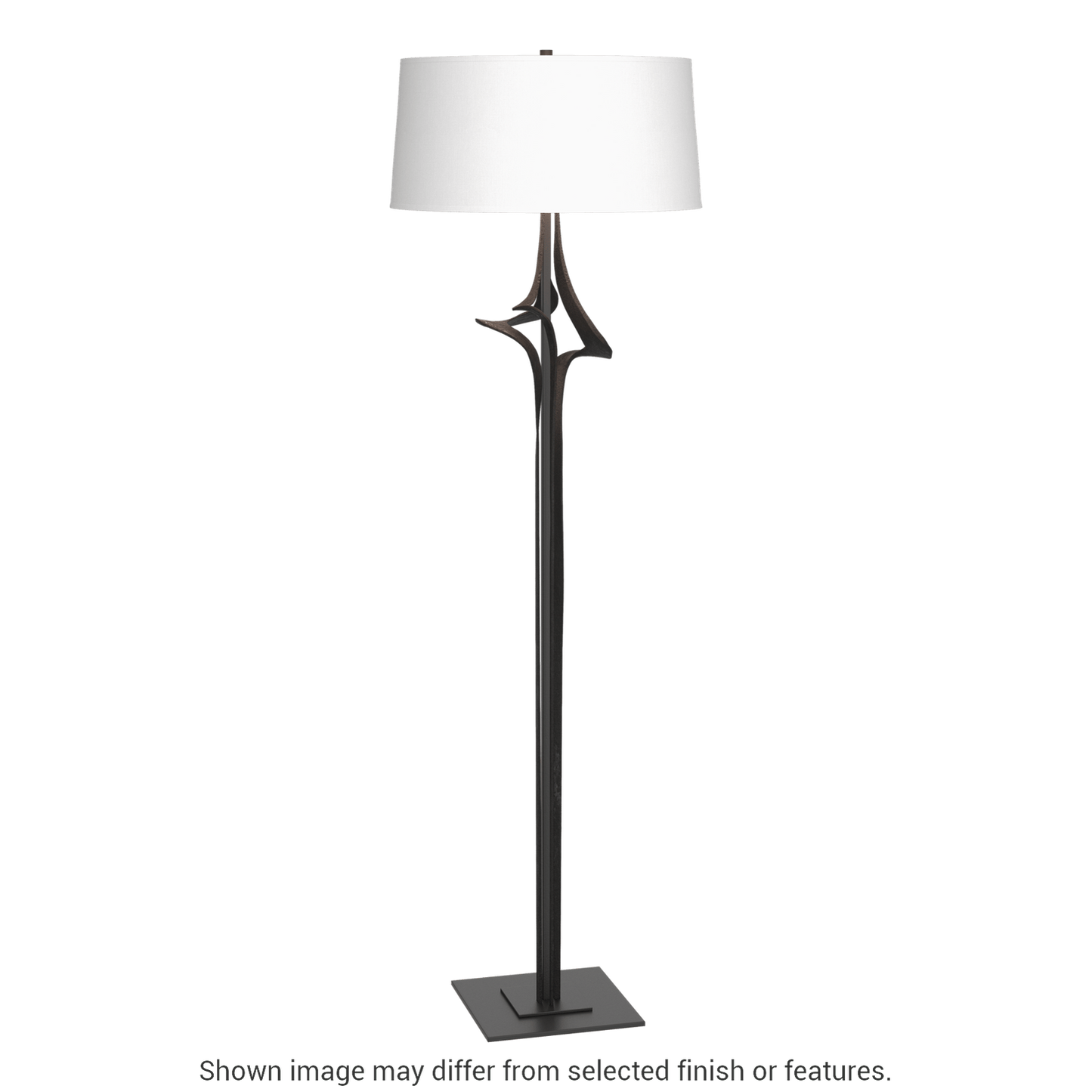 Antasia Floor Lamp - Black - Natural Anna Shade by Hubbardton Forge