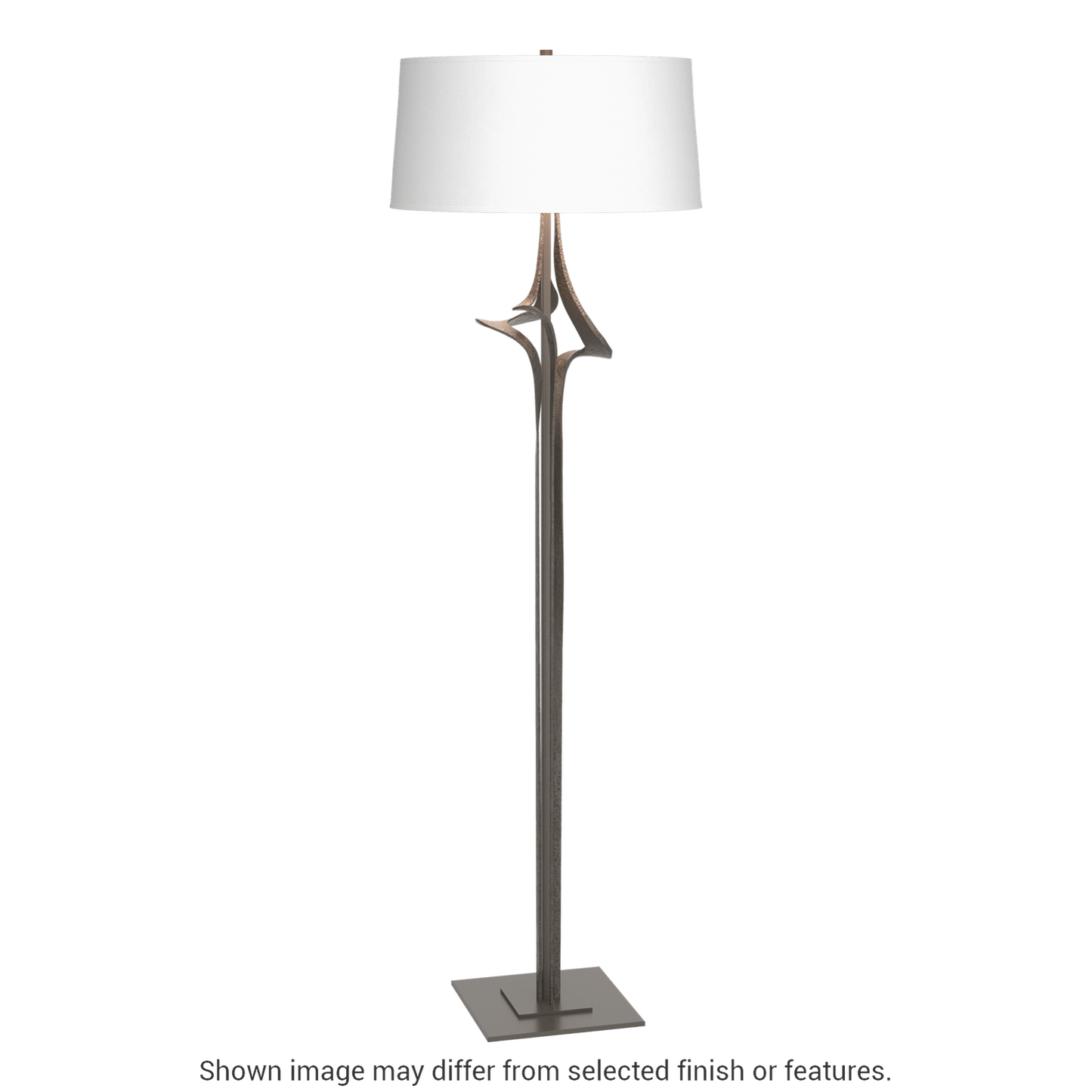 Antasia Floor Lamp - Dark Smoke - Natural Anna Shade by Hubbardton Forge