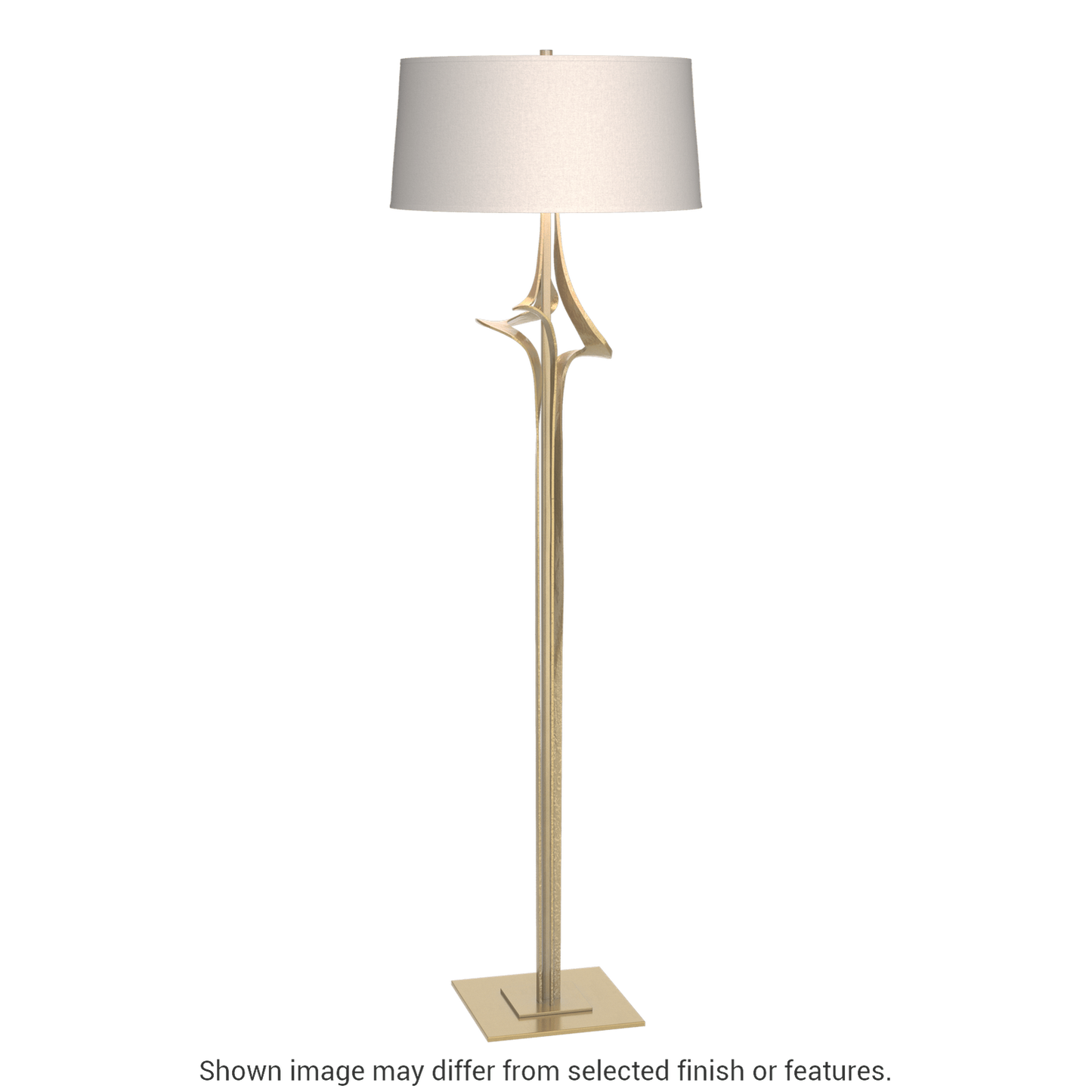 Antasia Floor Lamp - Modern Brass - Flax Shade by Hubbardton Forge