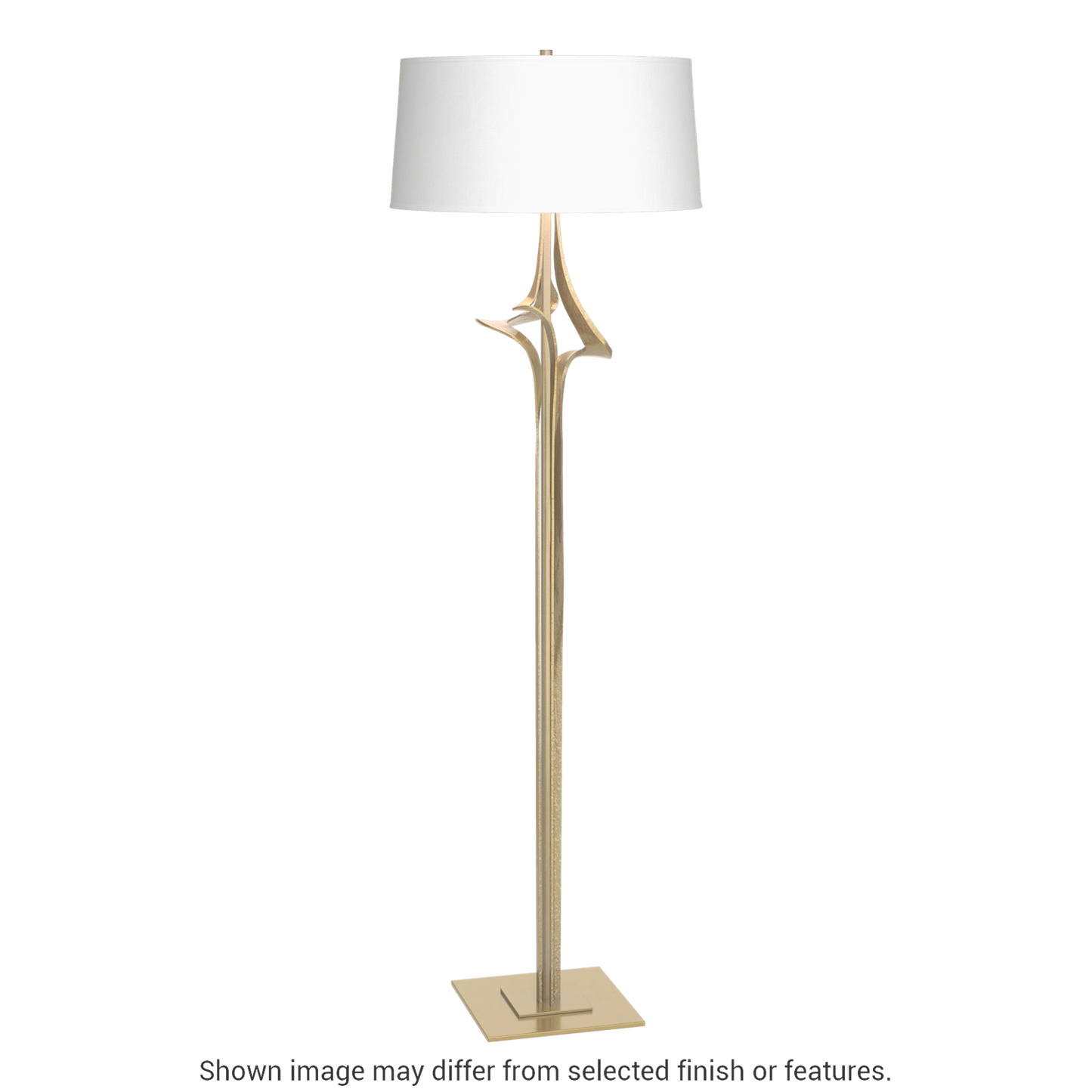 Antasia Floor Lamp - Modern Brass - Natural Anna Shade by Hubbardton Forge