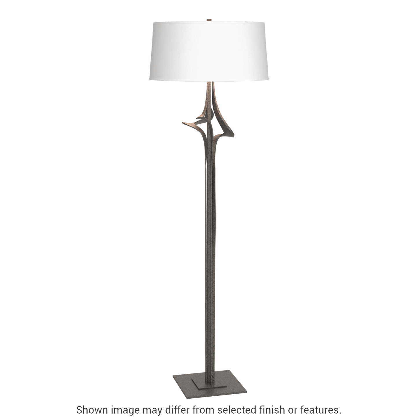 Antasia Floor Lamp - Natural Iron - Flax Shade by Hubbardton Forge