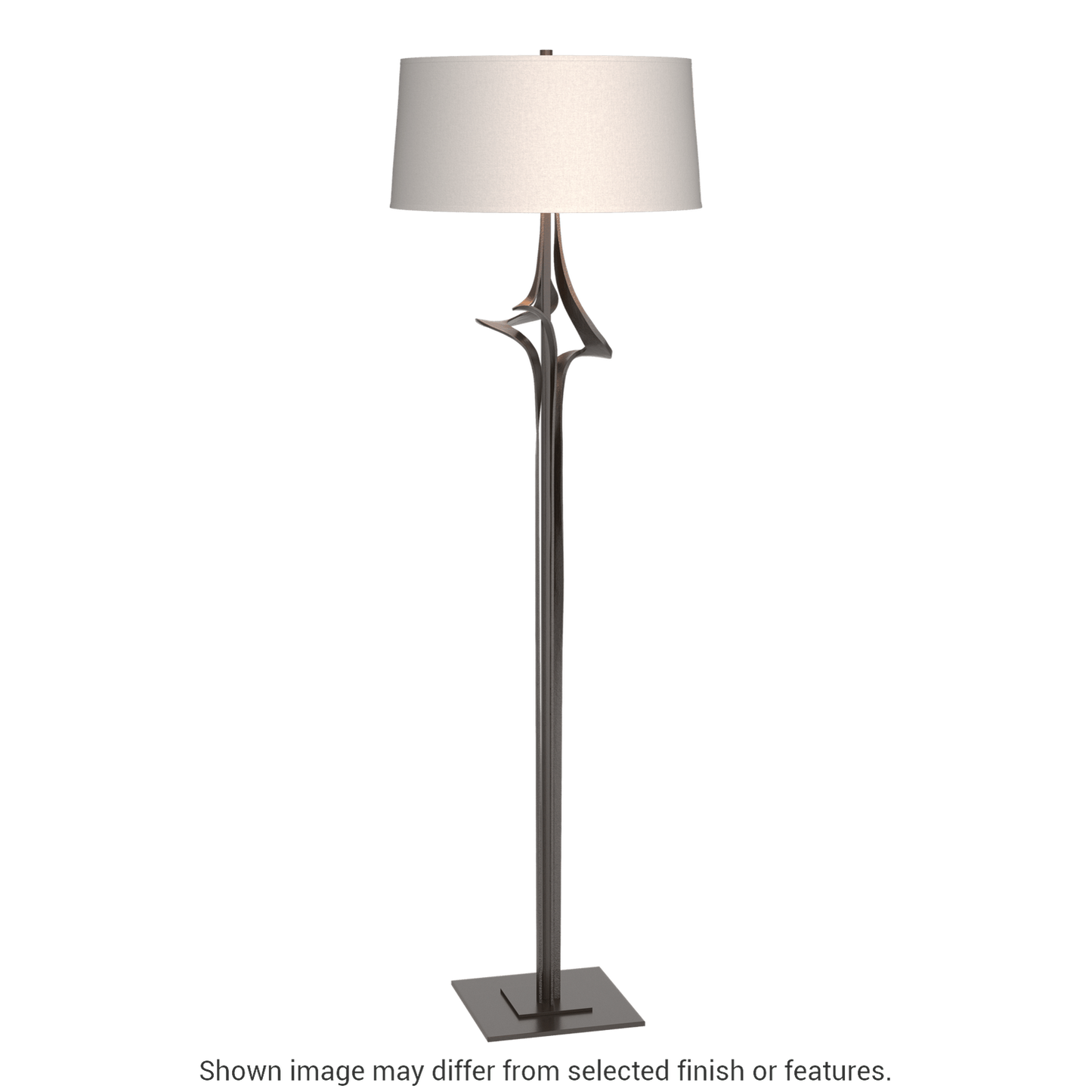 Antasia Floor Lamp - Oil Rubbed Bronze - Flax Shade by Hubbardton Forge