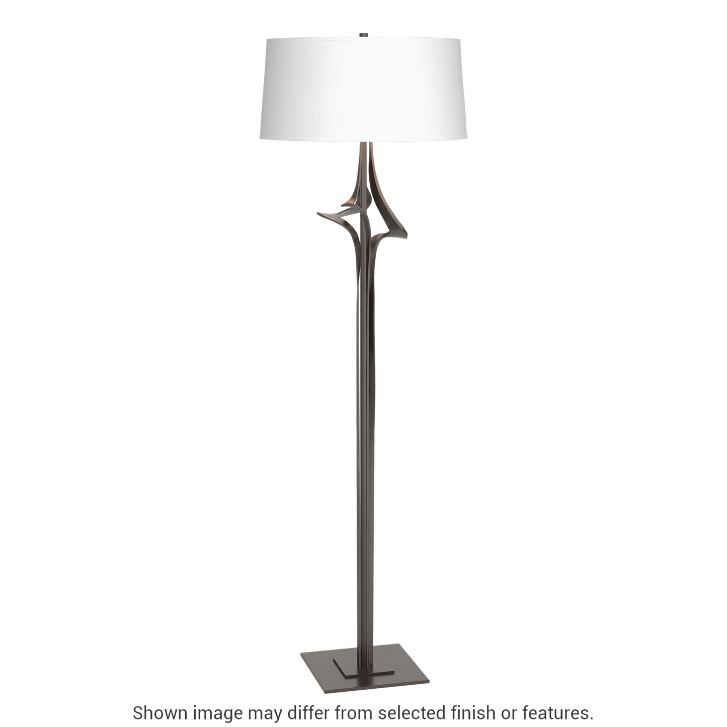 Antasia Floor Lamp - Oil Rubbed Bronze - Natural Anna Shade by Hubbardton Forge