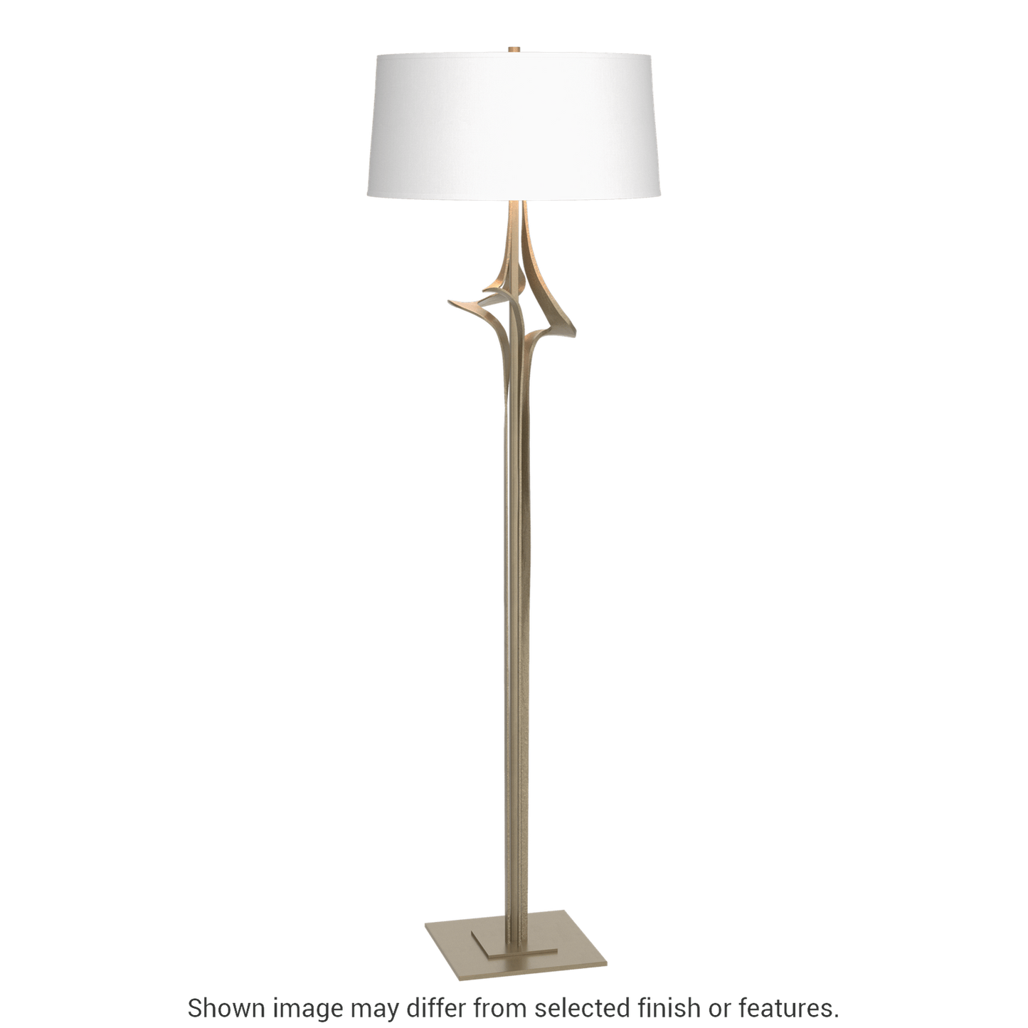 Antasia Floor Lamp - Soft Gold - Natural Anna Shade by Hubbardton Forge