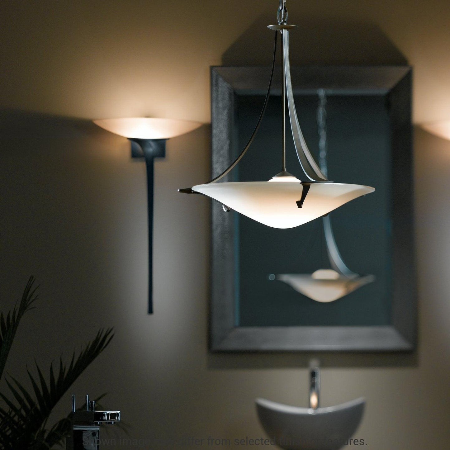 Antasia Pendant - White - Sand Glass by Hubbardton Forge