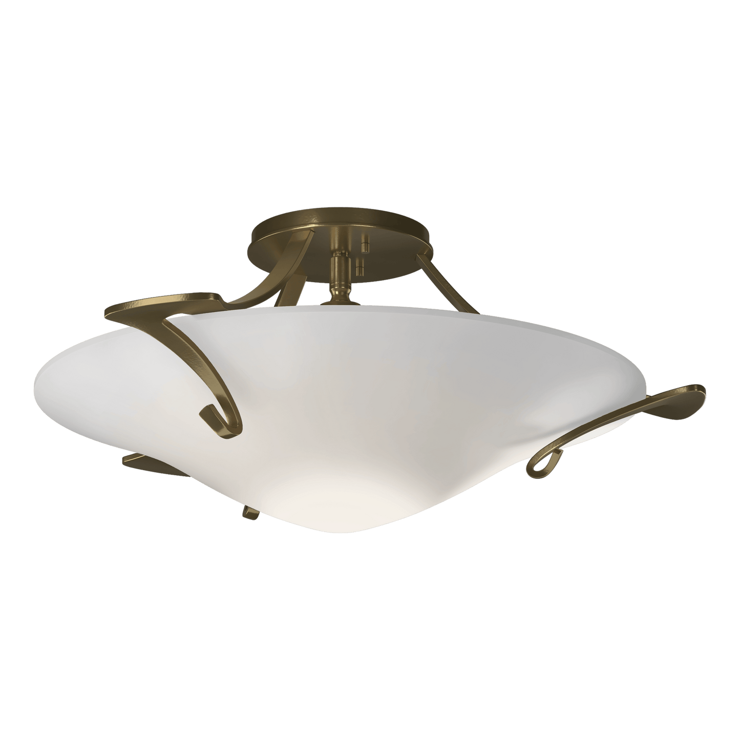 Antasia Semi-Flush - Modern Brass - Opal Glass by Hubbardton Forge