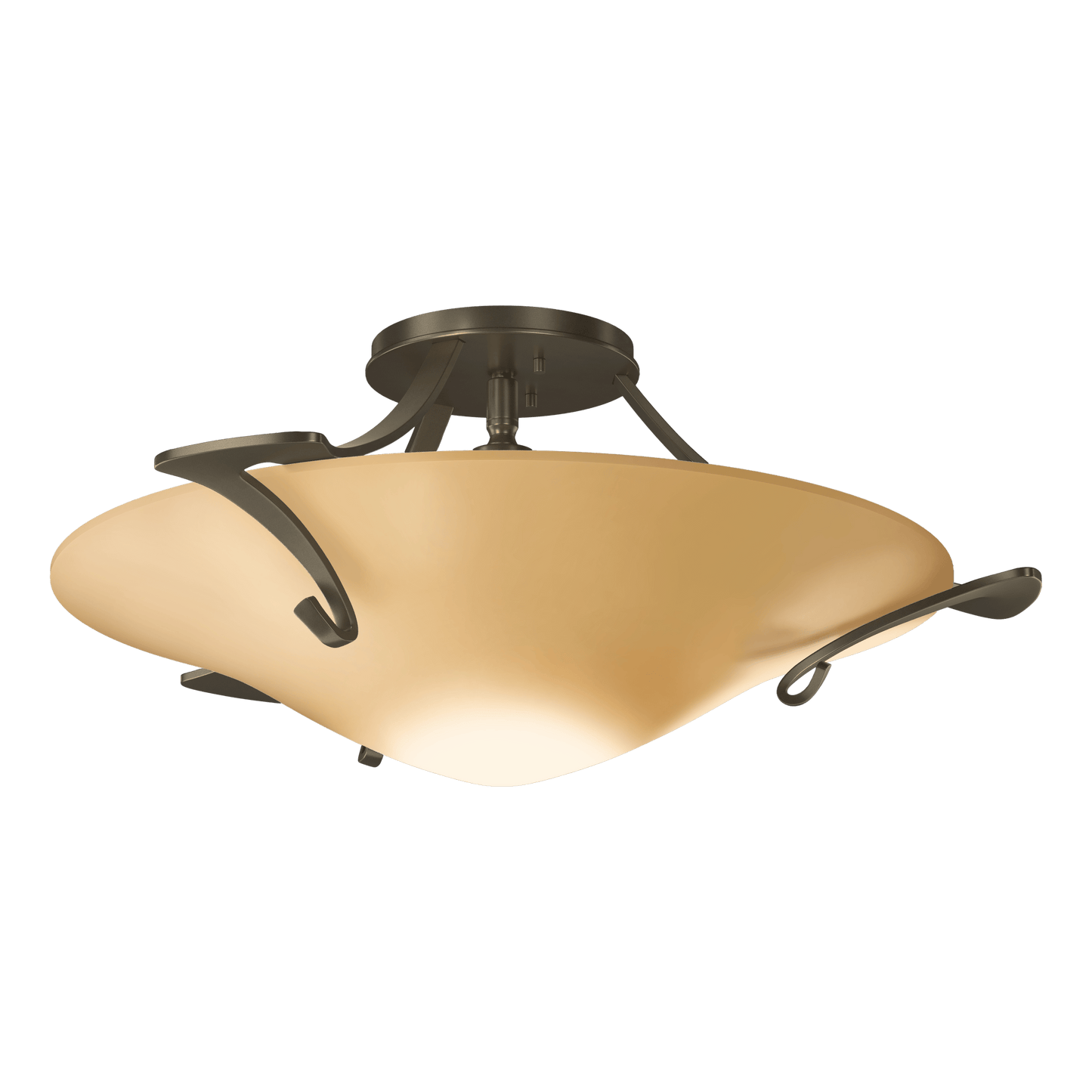 Antasia Semi-Flush - Soft Gold - Sand Glass by Hubbardton Forge