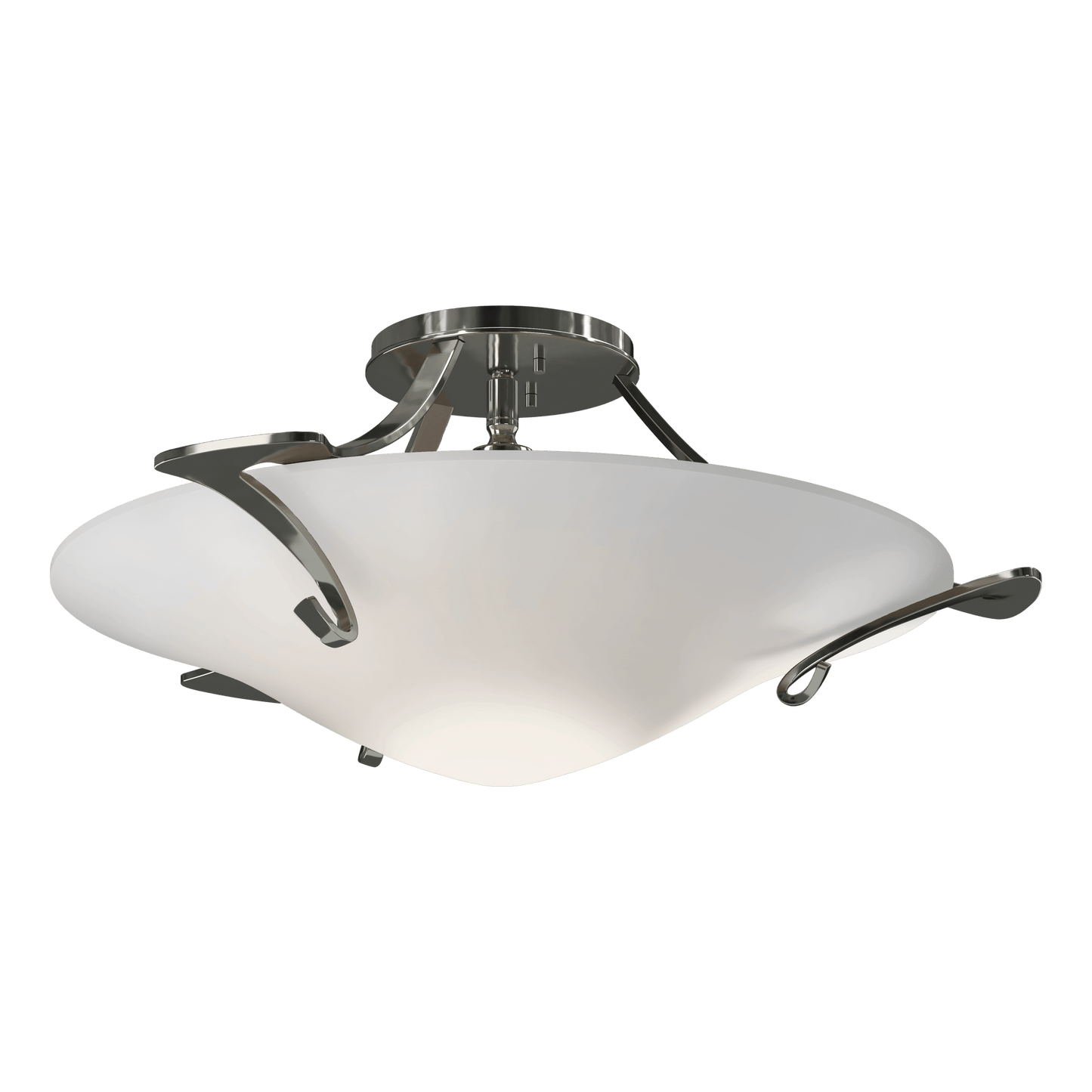 Antasia Semi-Flush - Sterling - Opal Glass by Hubbardton Forge