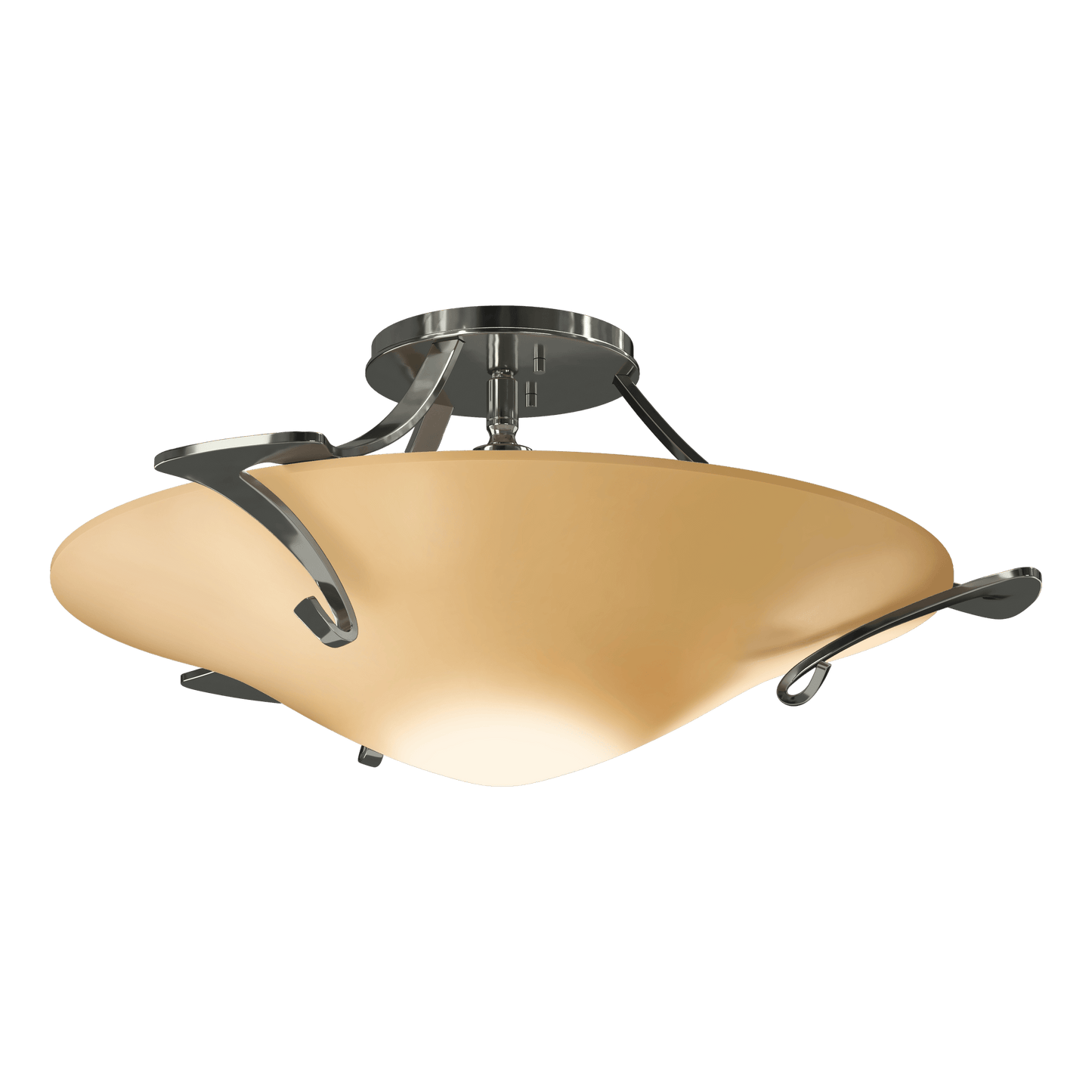 Antasia Semi-Flush - Sterling - Sand Glass by Hubbardton Forge