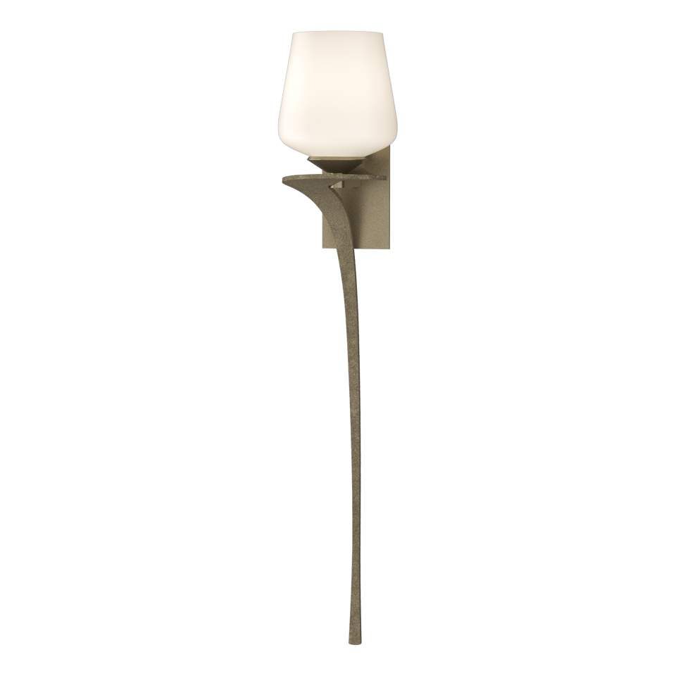 Antasia Single Glass 1-Light Sconce - Soft Gold - Left-Facing by Hubbardton Forge
