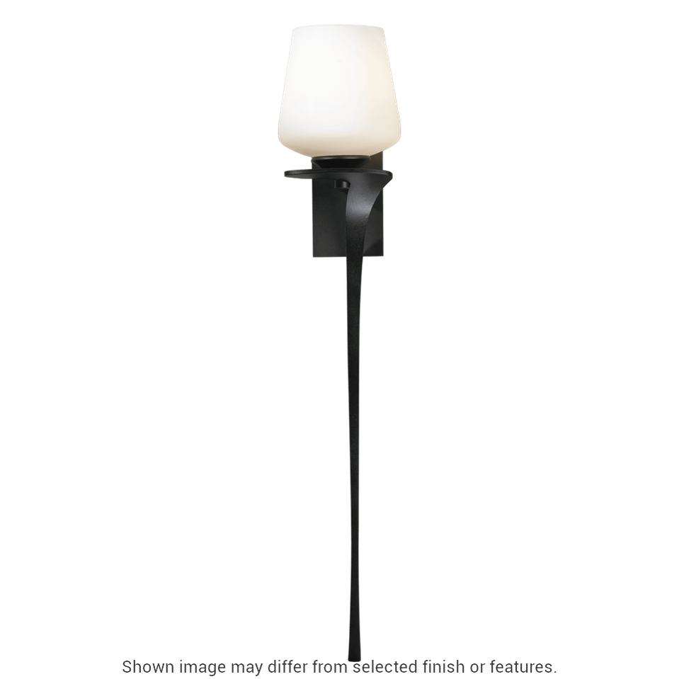 Antasia Single Glass 1-Light Sconce - White - Left-Facing by Hubbardton Forge