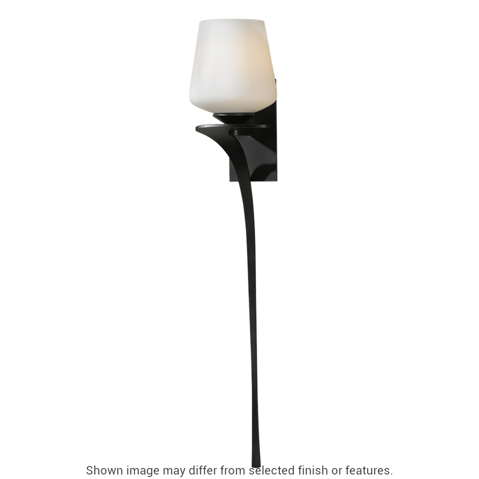 Antasia Single Glass 1-Light Sconce - White - Left-Facing by Hubbardton Forge