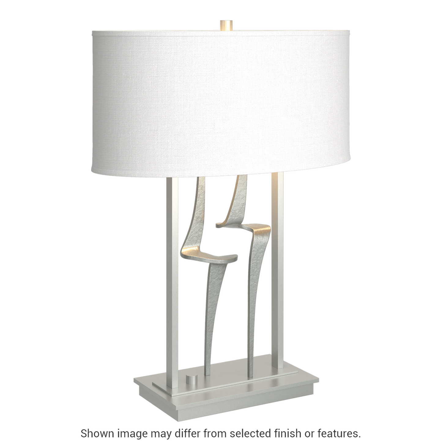 Antasia Table Lamp - Vintage Platinum - Natural Anna Shade by Hubbardton Forge