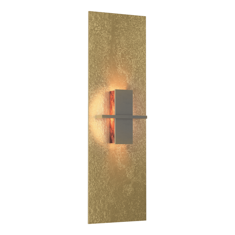 Aperture Vertical Sconce - Modern Brass - Topaz Glass by Hubbardton Forge