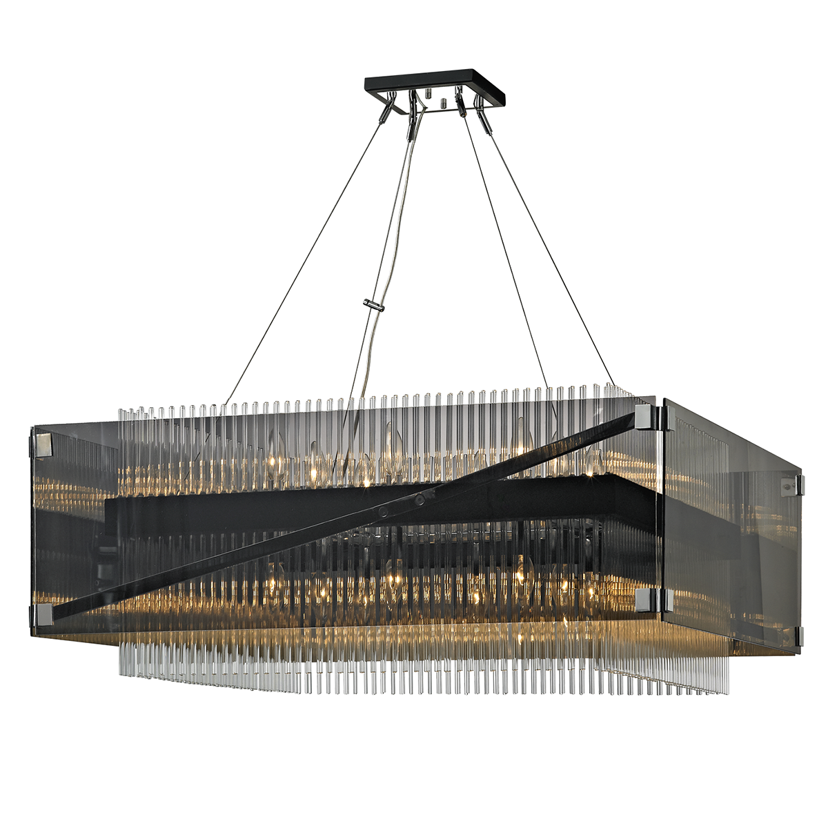 Apollo Chandelier - 16-Light - Bronze/Polished Chrome - Troy Lighting F5907-BRZ/PC