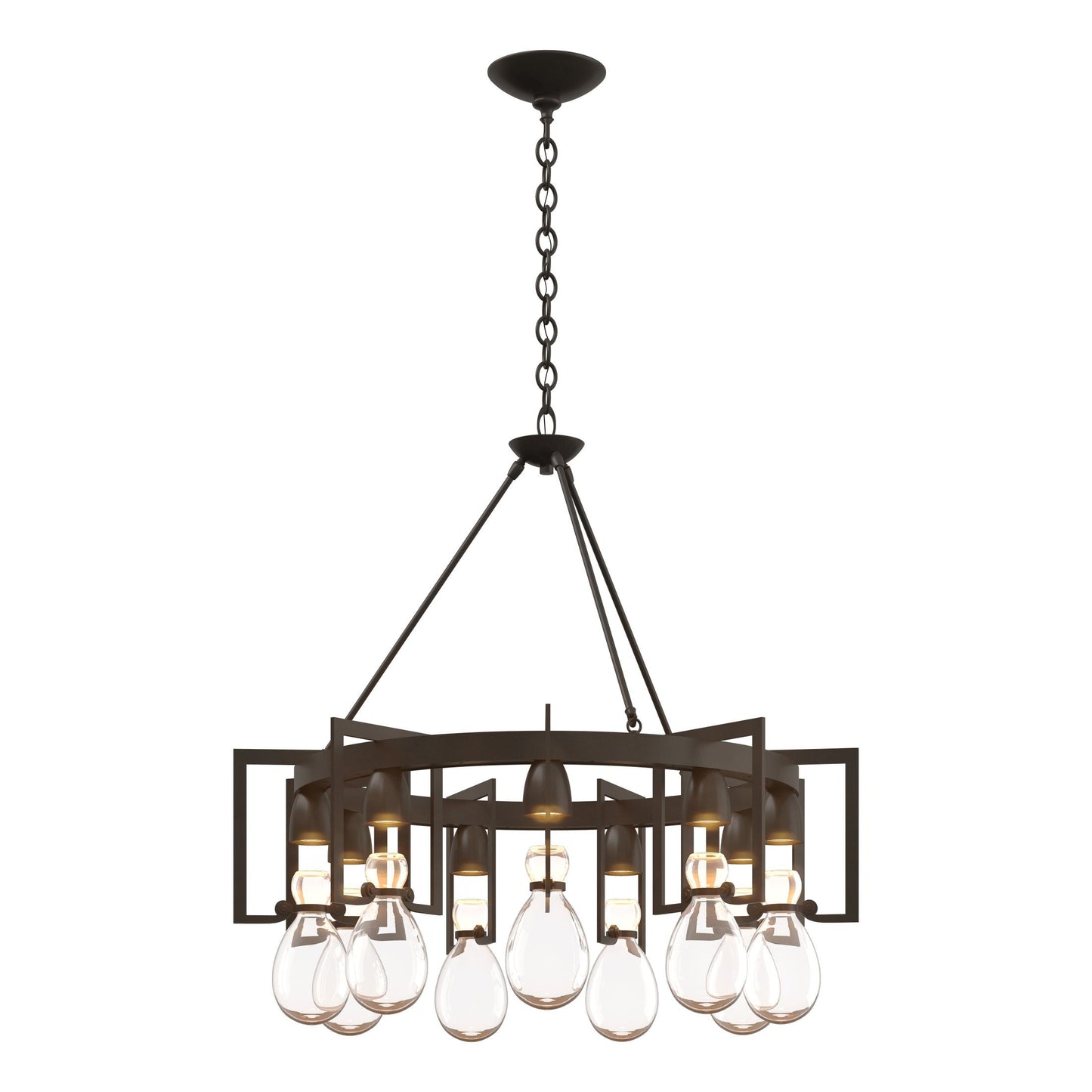 Apothecary Circular Chandelier - Dark Smoke by Hubbardton Forge