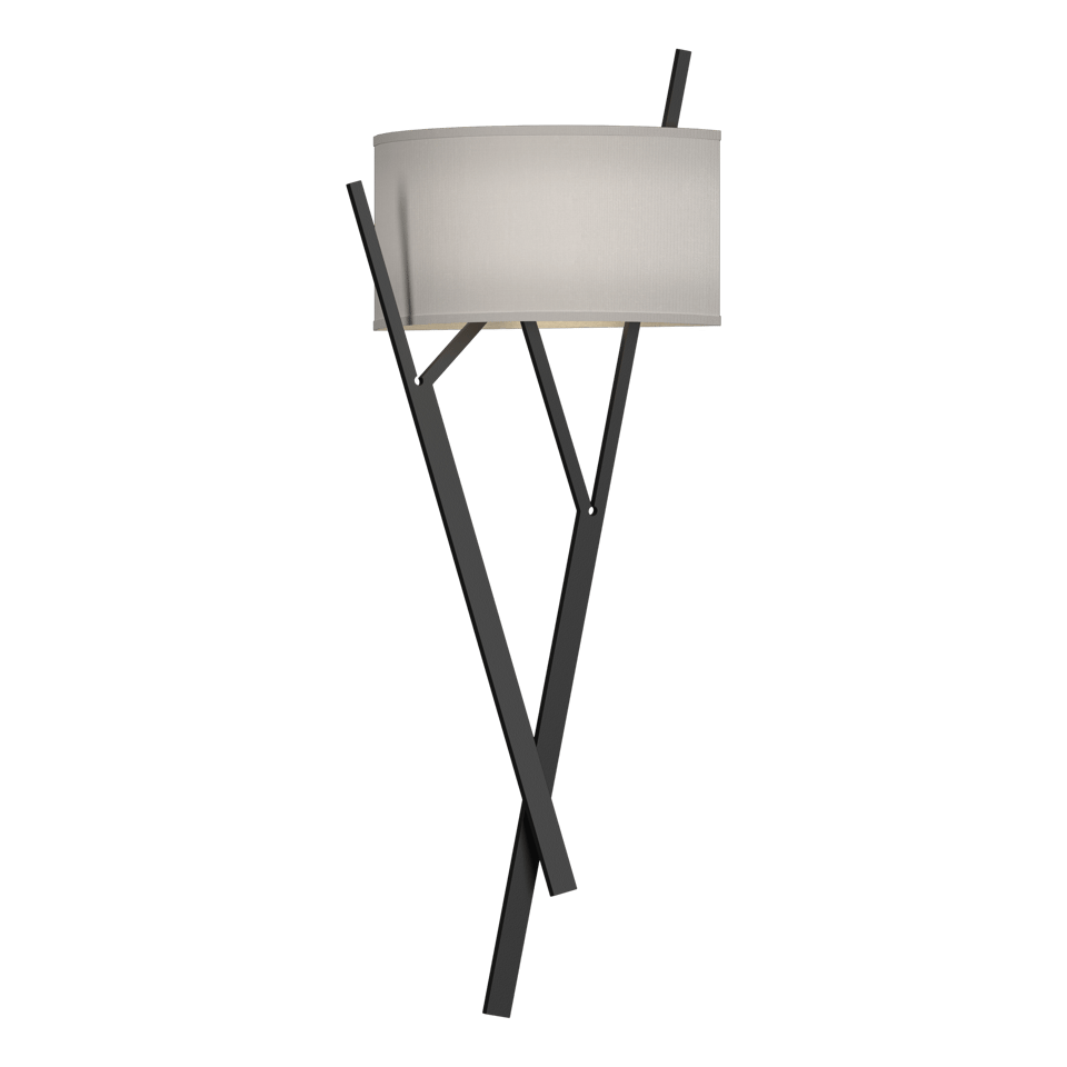Arbo Sconce - Black - Natural Anna Shade by Hubbardton Forge
