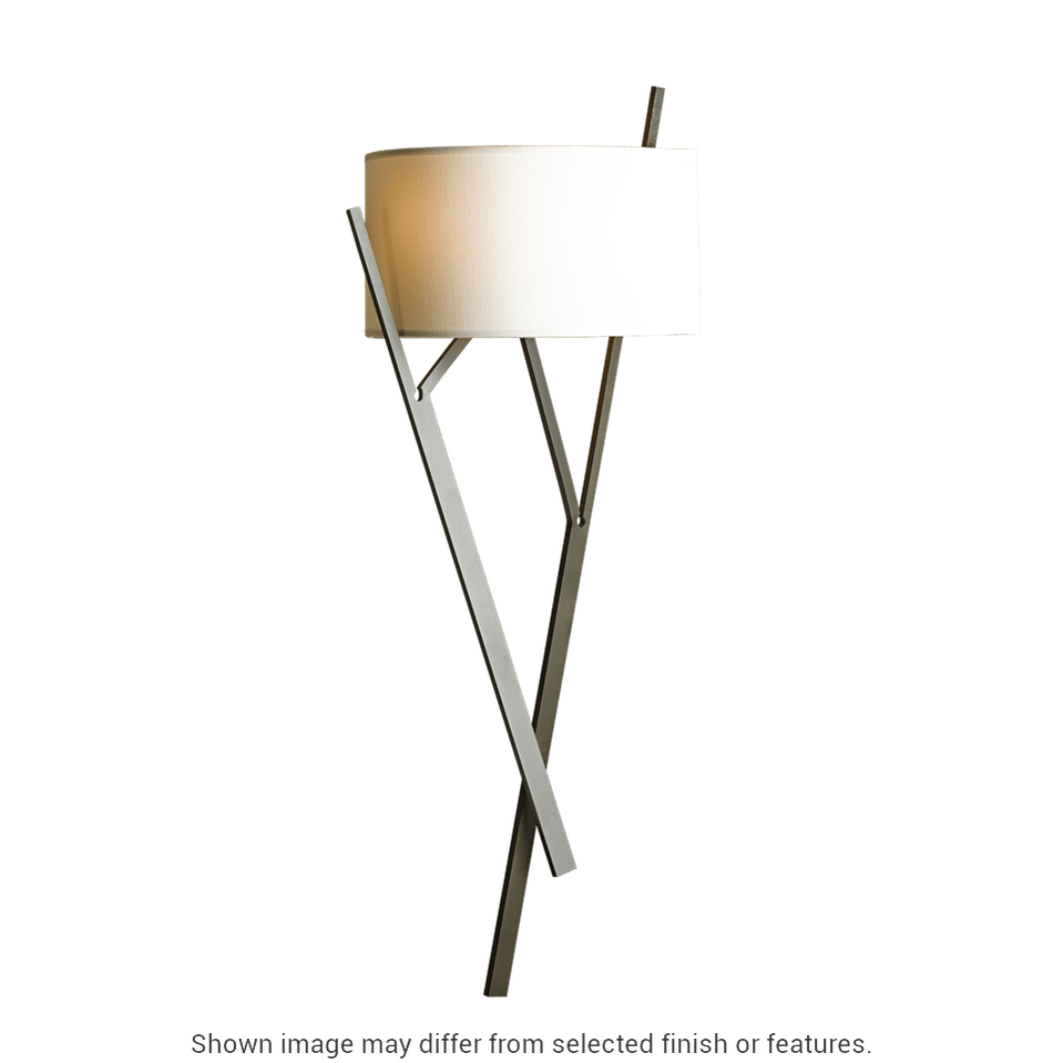Arbo Sconce - White - Natural Anna Shade by Hubbardton Forge