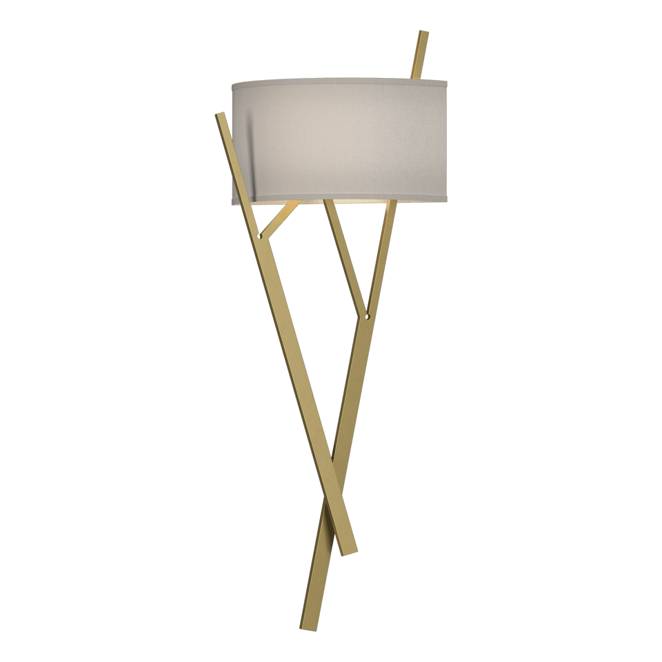 Arbo Sconce - Modern Brass - Flax Shade by Hubbardton Forge