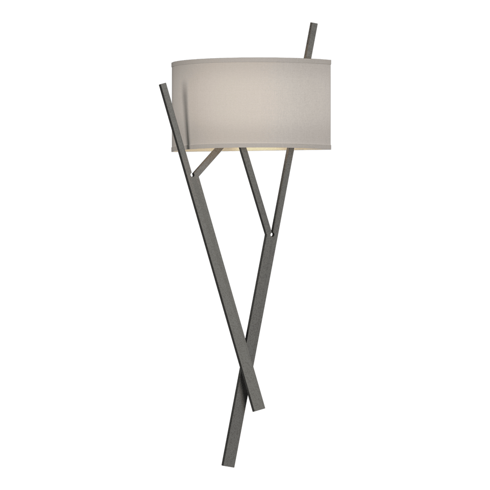 Arbo Sconce - Natural Iron - Flax Shade by Hubbardton Forge