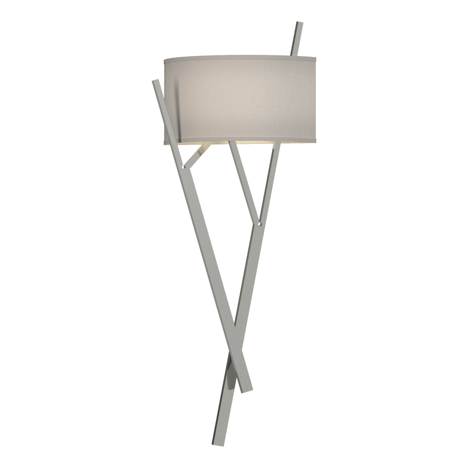 Arbo Sconce - Sterling - Flax Shade by Hubbardton Forge