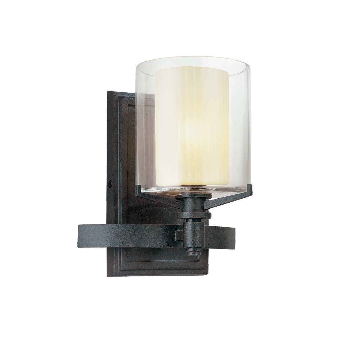 Arcadia Bath Sconce - 1-Light - Textured Iron - Troy Lighting B1711-TRN