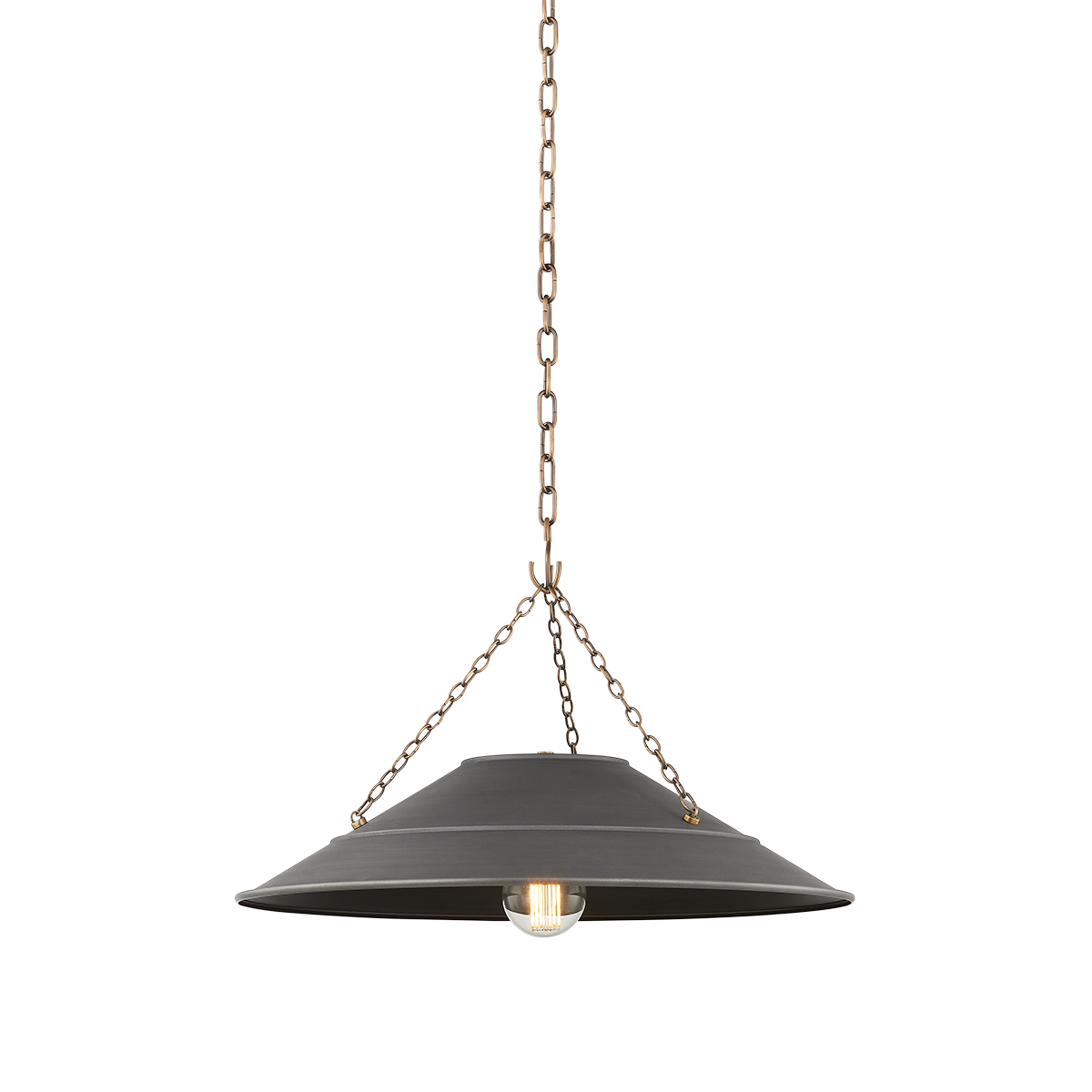 Arcane Pendant - 1-Light - Patina Brass - Troy Lighting F1223-PBR/GRA
