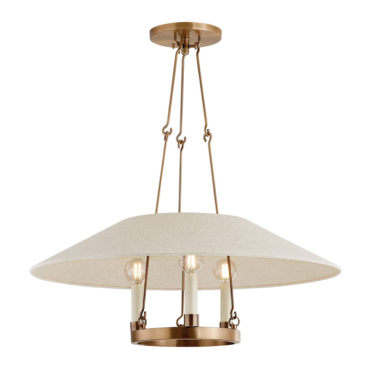 Archive Chandelier - 3-Light - Patina Brass - Troy Lighting F1625-PBR
