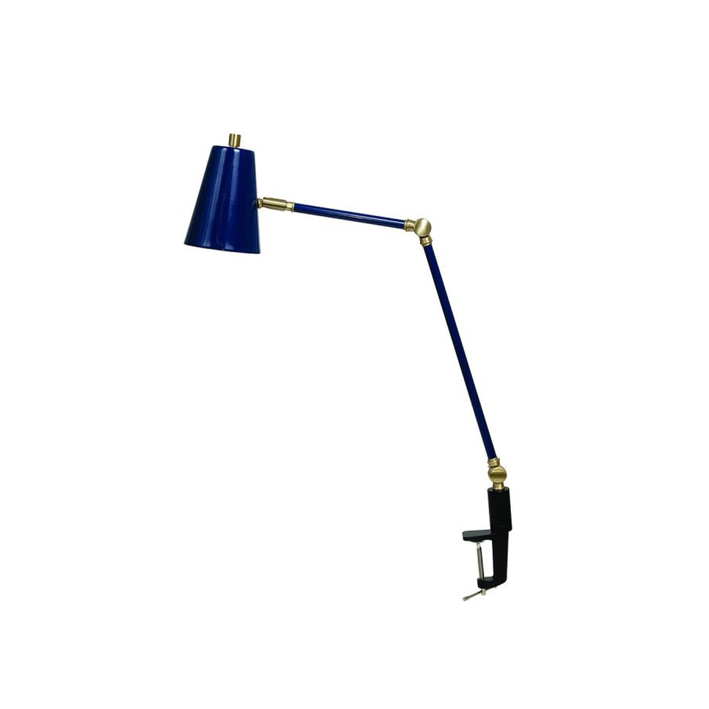 Aria Task Lamp - AR403-NB/SB - Navy Blue/Satin Brass by House of Troy