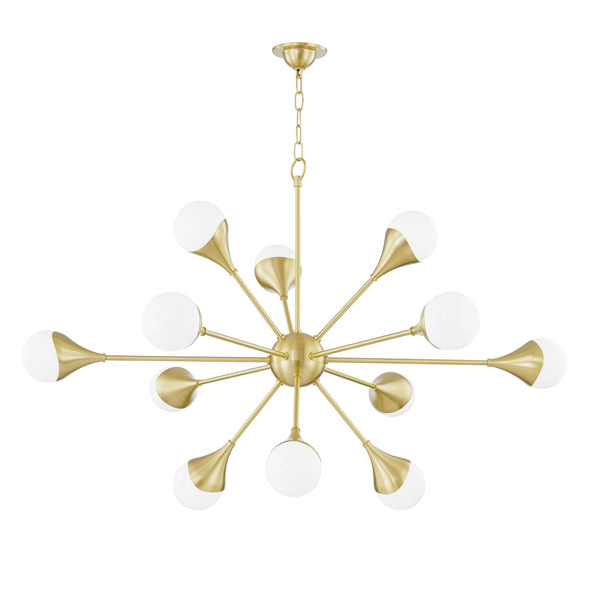 Ariana Chandelier - 12-Light - Aged Brass - Mitzi H375812-AGB