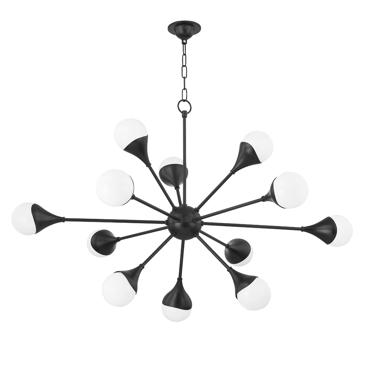 Ariana Chandelier - 12-Light - Soft Black - Mitzi H375812-SBK