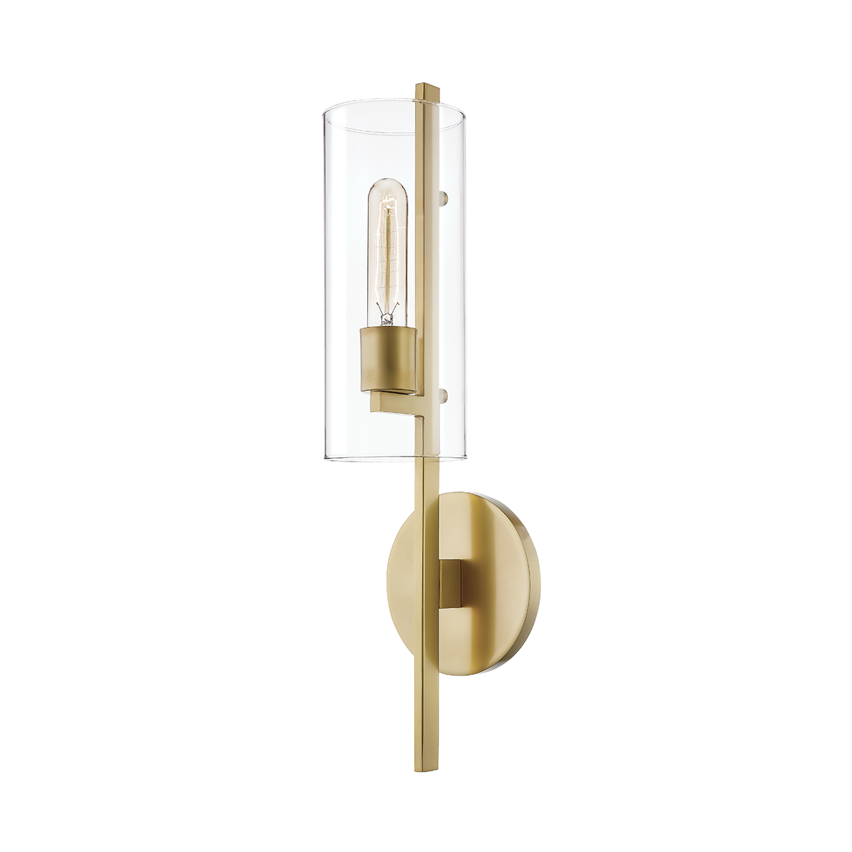 Ariel Wall Sconce - 1-Light - Aged Brass - Mitzi H326101-AGB