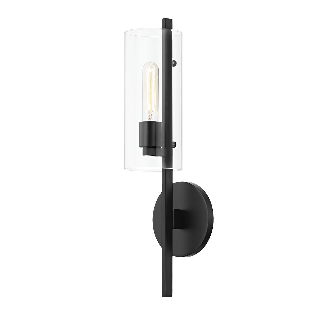 Ariel Wall Sconce - 1-Light - Soft Black - Mitzi H326101-SBK