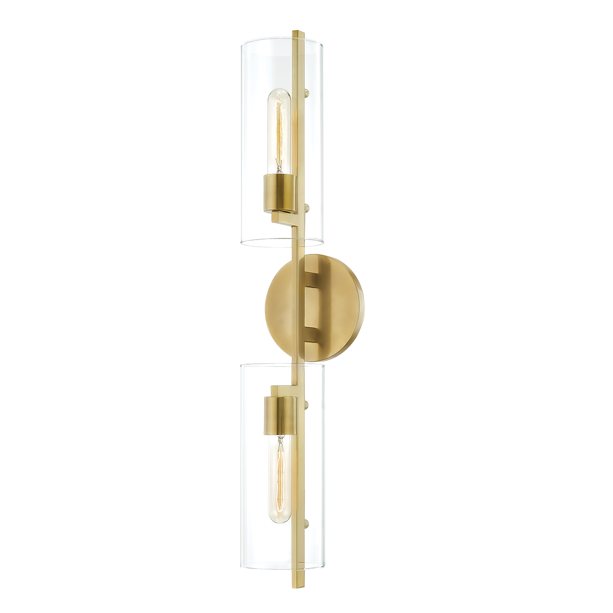 Ariel Wall Sconce - 2-Light - Aged Brass - Mitzi H326102-AGB