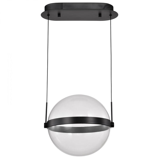 Arvada - 12 Inch LED Pendant - Matte Black - Silk Screened Acrylic Lens - Satco 62-2032
