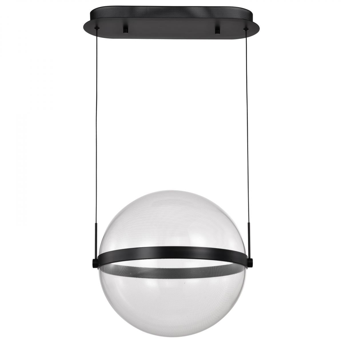 Arvada - 16 Inch LED Pendant - Matte Black - Silk Screened Acrylic Lens - Satco 62-2033