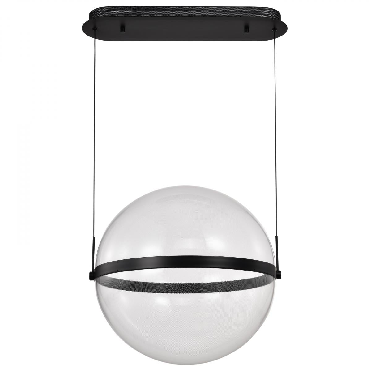 Arvada - 20 Inch LED Pendant - Matte Black - Silk Screened Acrylic Lens - Satco 62-2034