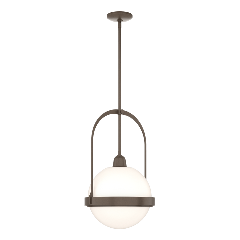 Atlas Pendant - Bronze - Opal Glass by Hubbardton Forge