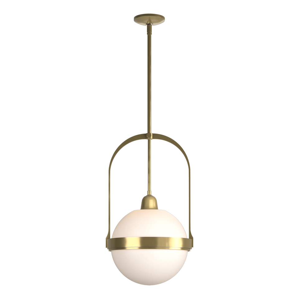 Atlas Pendant - Modern Brass - Opal Glass by Hubbardton Forge