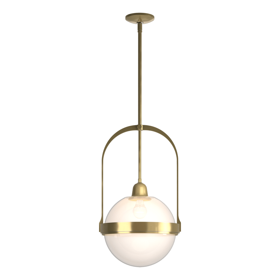 Atlas Pendant - Modern Brass - Opaline Glass by Hubbardton Forge