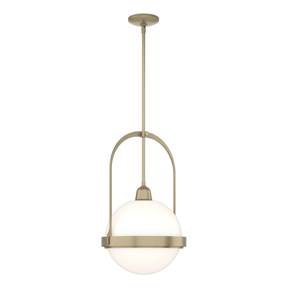 Atlas Pendant - Soft Gold - Opal Glass by Hubbardton Forge