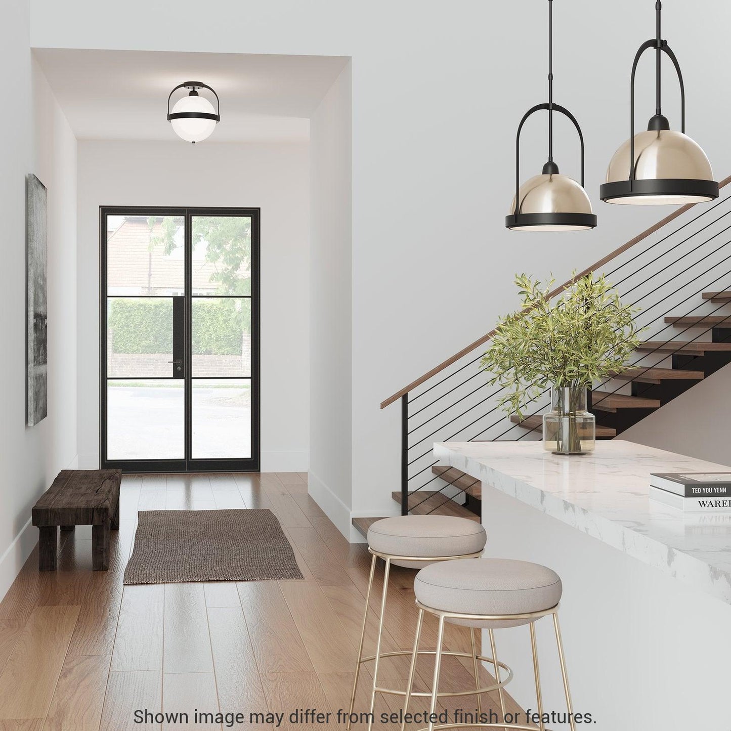 Atlas Semi-Flush - White by Hubbardton Forge