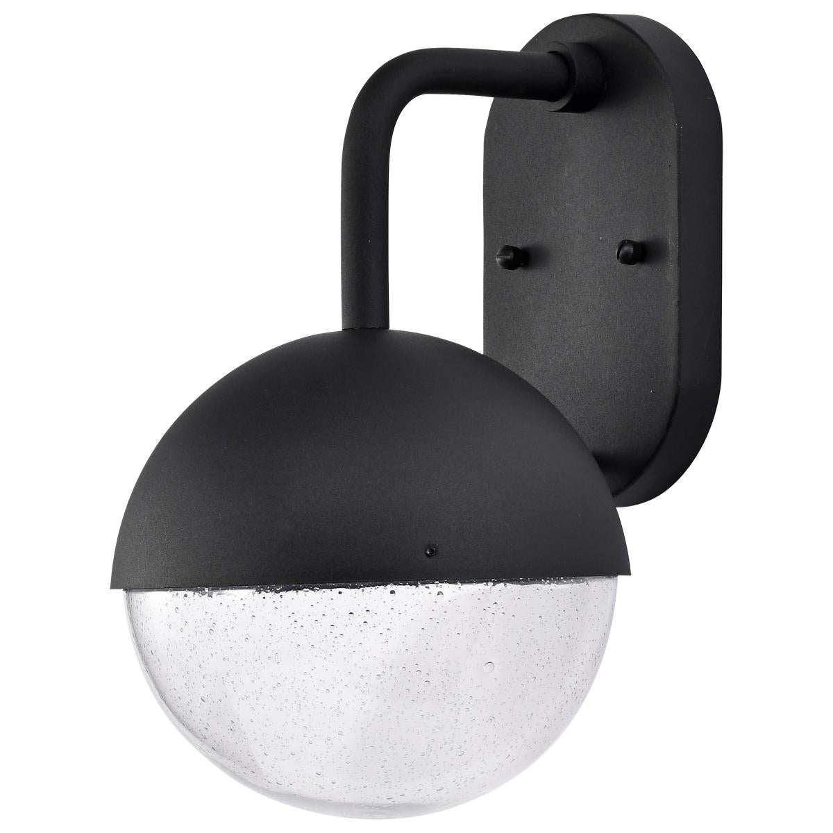 Atmosphere - 6W LED - Medium Wall Lantern - Matte Black with Clear Seeded Glass - Satco 62-1616