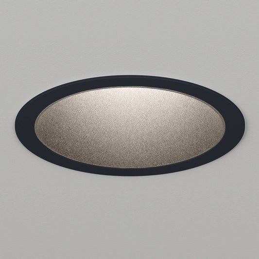 Atomos 2 Slim Round Recessed Downlight - IC Airtight Housing - Dry/Damp Location Rated - Black Powder Coat/Black Baffle - 15 Degrees - 2700K by Lucifer Lighting