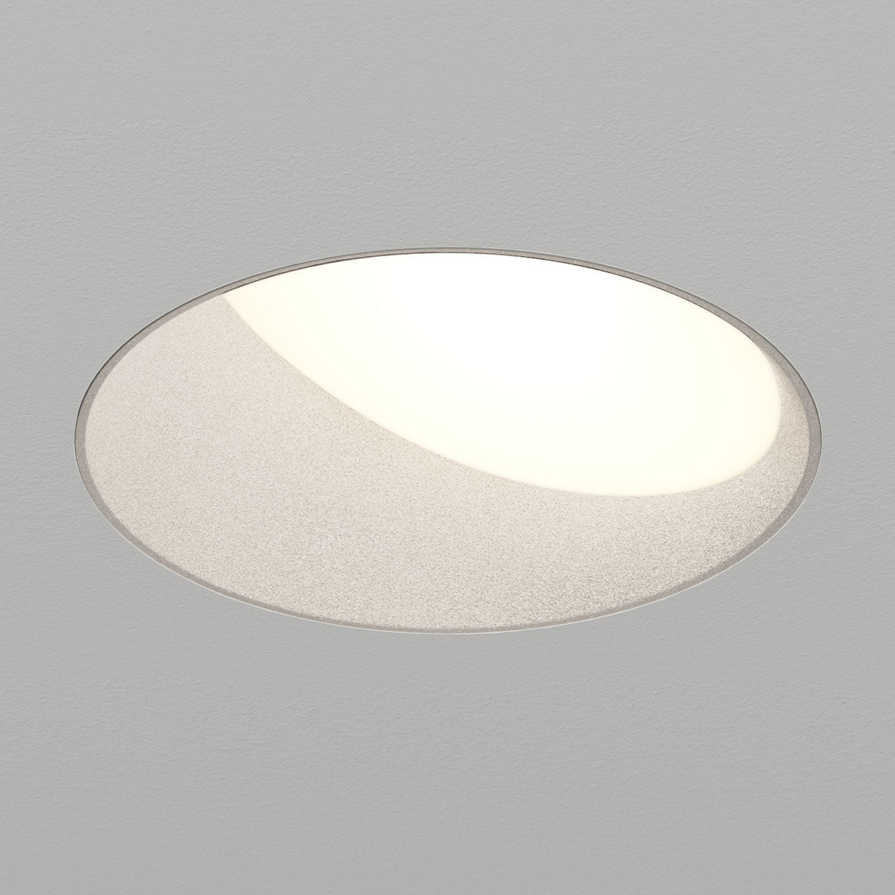 Atomos 2 Slim Round Trimless Wall Wash Recessed Downlight - IC Airtight Housing - Wet Location Rated - Matte White - 2700K by Lucifer Lighting